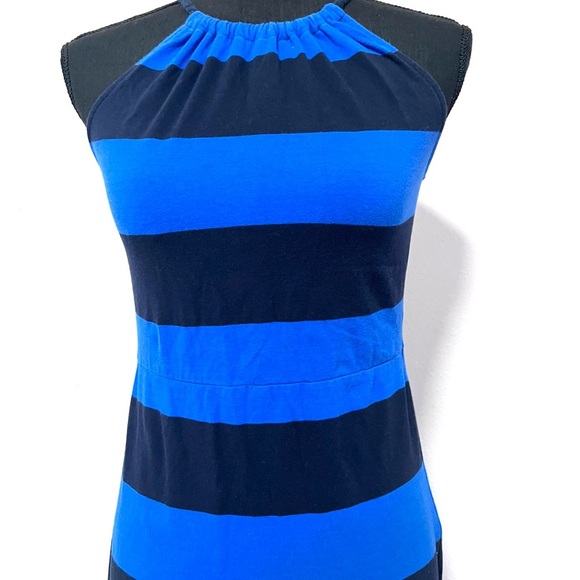 J.‎ Crew Black and Blue Sleeveless /halter Sheath Maxi Dress S - Picture 6 of 8